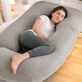 Ergonomic Pregnancy Pillow | J-Shape with Cooling Cover