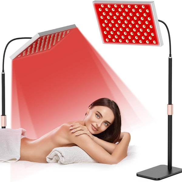 660nm & 850nm Dual Wavelength LED Red Light Therapy Lamp — Full Body Treatment for Skin Rejuvenation & Pain Relief
