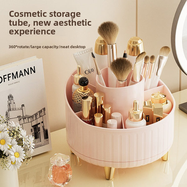 Rotating Makeup Brush Organiser | Dustproof Storage