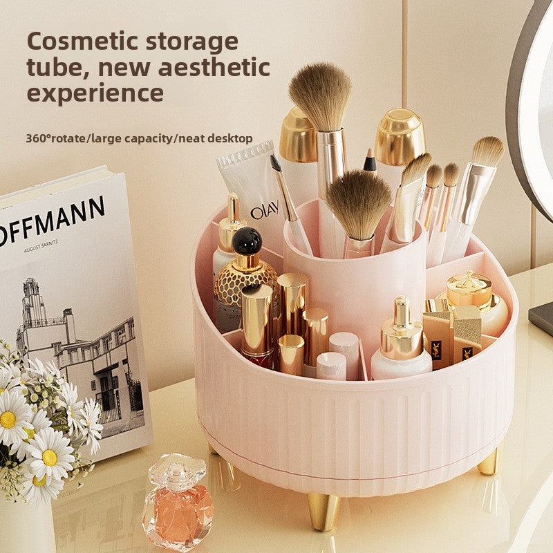 Rotating Makeup Brush Organiser | Dustproof Storage