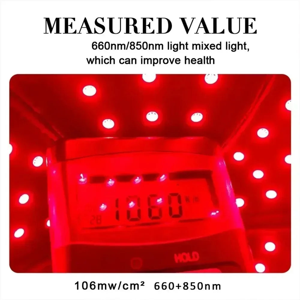 LED Red Light Therapy Cap Hat Red - 96PCS