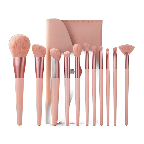 Pink Heart Makeup Brush Set hero shot