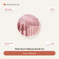 Pink Heart Makeup Brush Set